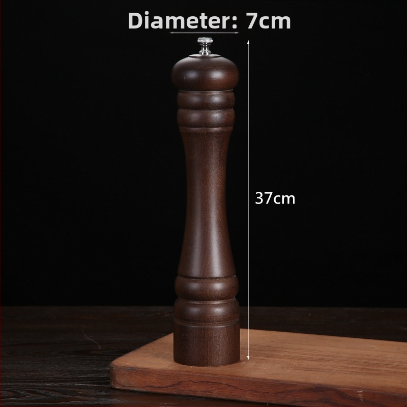 Măcinător manual din lemn pentru piper pudră și sare de mare | recipient pentru condimente, compatibil cu condimente solide, design modern minimalist