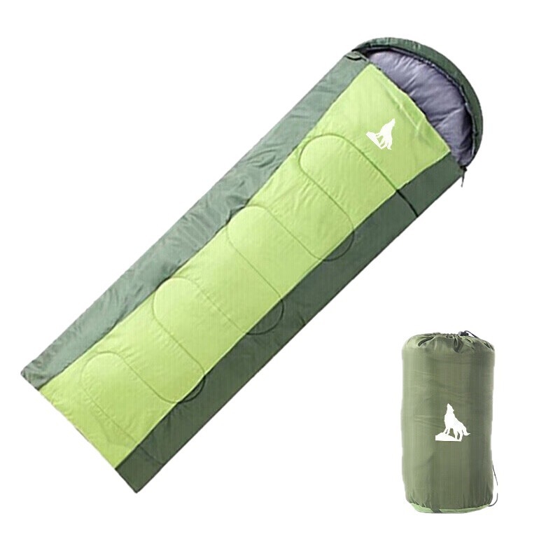 Spavaća vreća za outdoor kampiranje – punilo od šupljeg pamuka, navlaka od 190T vodootporne poliester tkanine, kofer-stil dizajn, za odrasle, 2,3 kg