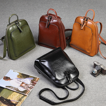 Ženski PU kožni ruksak — lagan, vodootporan, zaštita od krađe, zatvaranje na zip, unutarnji džepovi, gradski stil