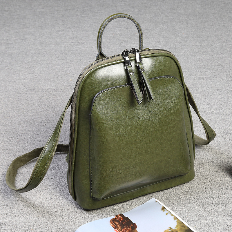 Ženski PU kožni ruksak — lagan, vodootporan, zaštita od krađe, zatvaranje na zip, unutarnji džepovi, gradski stil