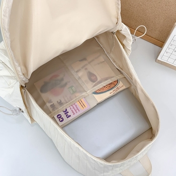 Ženski ruksak, stil kampusa za mlade, poliester, naramenice s zračnim jastukom, otporan na abraziju i olakšava teret, jesen 2025