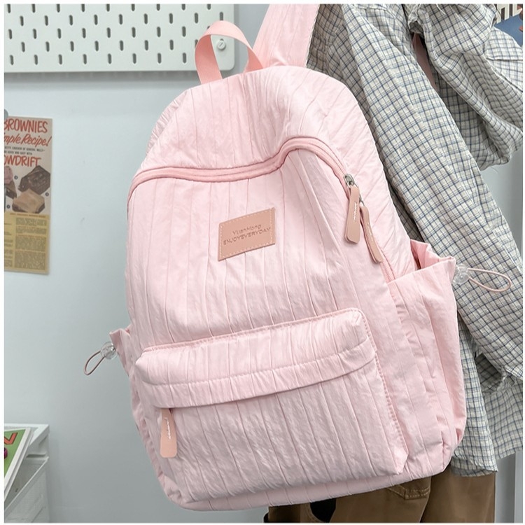 Ženski ruksak, stil kampusa za mlade, poliester, naramenice s zračnim jastukom, otporan na abraziju i olakšava teret, jesen 2025