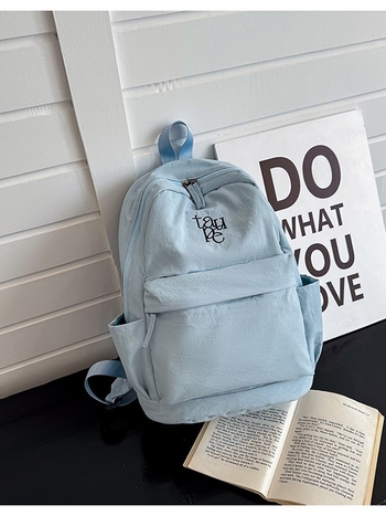 Ruksak za djevojčice, gradski minimalistički stil, najlon, vodootporan, zatvaranje na zip, zimsko izdanje 2025