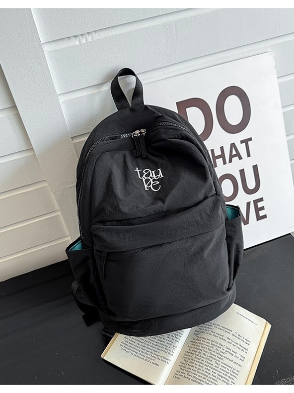 Ruksak za djevojčice, gradski minimalistički stil, najlon, vodootporan, zatvaranje na zip, zimsko izdanje 2025