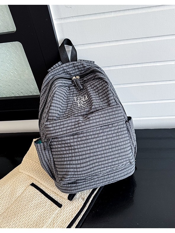 Ruksak za djevojčice, gradski minimalistički stil, najlon, vodootporan, zatvaranje na zip, zimsko izdanje 2025