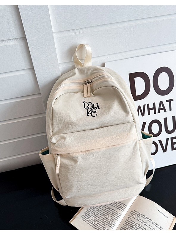 Ruksak za djevojčice, gradski minimalistički stil, najlon, vodootporan, zatvaranje na zip, zimsko izdanje 2025