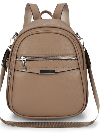 Unisex PU ruksak – vodootporan, zatvaranje na zip, unutarnja džep sa zipom, poliester podstava