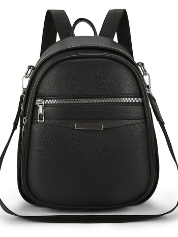 Unisex PU ruksak – vodootporan, zatvaranje na zip, unutarnja džep sa zipom, poliester podstava