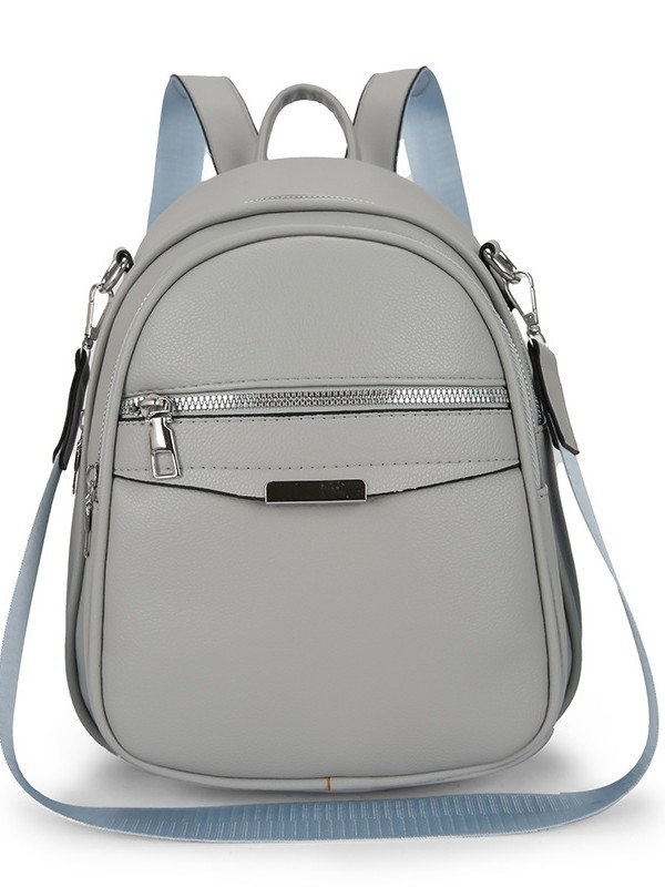 Unisex PU ruksak – vodootporan, zatvaranje na zip, unutarnja džep sa zipom, poliester podstava