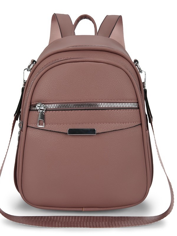 Unisex PU ruksak – vodootporan, zatvaranje na zip, unutarnja džep sa zipom, poliester podstava