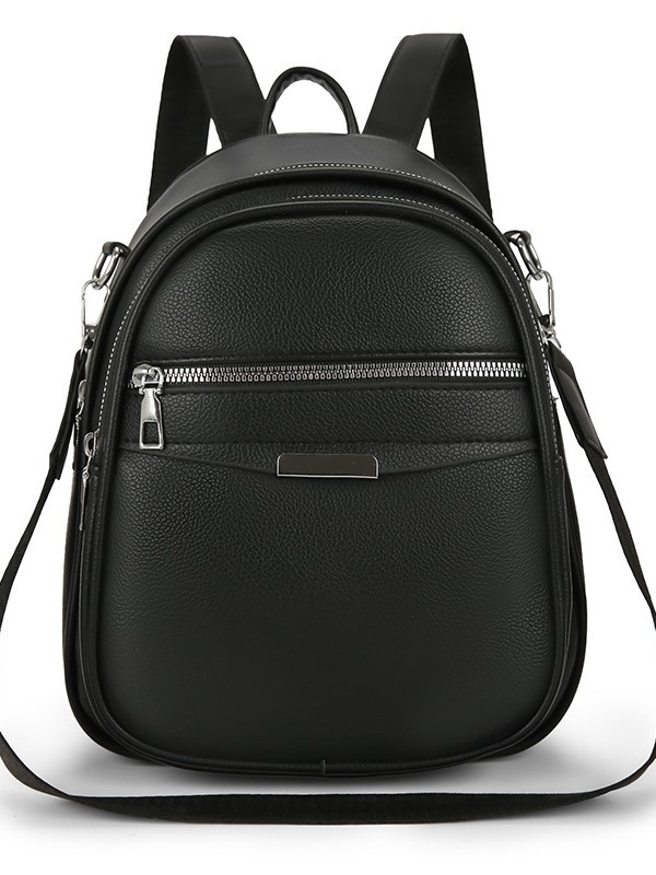 Unisex PU ruksak – vodootporan, zatvaranje na zip, unutarnja džep sa zipom, poliester podstava