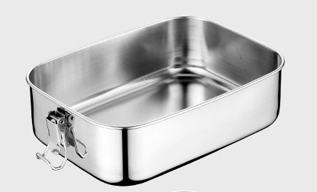 Pravokutna kutija za obrok od nehrđajućeg čelika 304, s tri odjeljka, otporna na propuštanje, mikrovalna pećnica