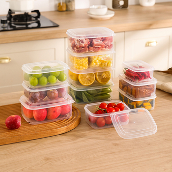 Πλαστικό δοχείο αποθήκευσης ψυγείου με καπάκι – κατάλληλο για τρόφιμα, διατηρεί τη φρεσκάδα, φορητό, για αποθήκευση κατεψυγμένου κρέατος