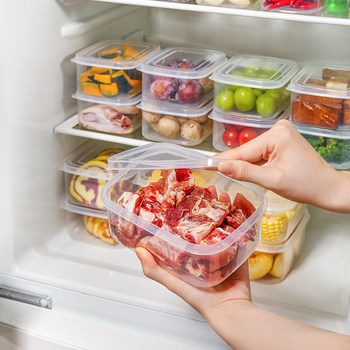 Πλαστικό δοχείο αποθήκευσης ψυγείου με καπάκι – κατάλληλο για τρόφιμα, διατηρεί τη φρεσκάδα, φορητό, για αποθήκευση κατεψυγμένου κρέατος