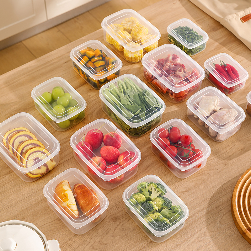 Πλαστικό δοχείο αποθήκευσης ψυγείου με καπάκι – κατάλληλο για τρόφιμα, διατηρεί τη φρεσκάδα, φορητό, για αποθήκευση κατεψυγμένου κρέατος