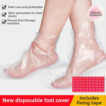 Acoperire de mască pentru picior, din plastic, de unică folosință, transparentă, grosime 0,06 mm, rezistentă la ulei și izolare la murdărie, origine Anhui