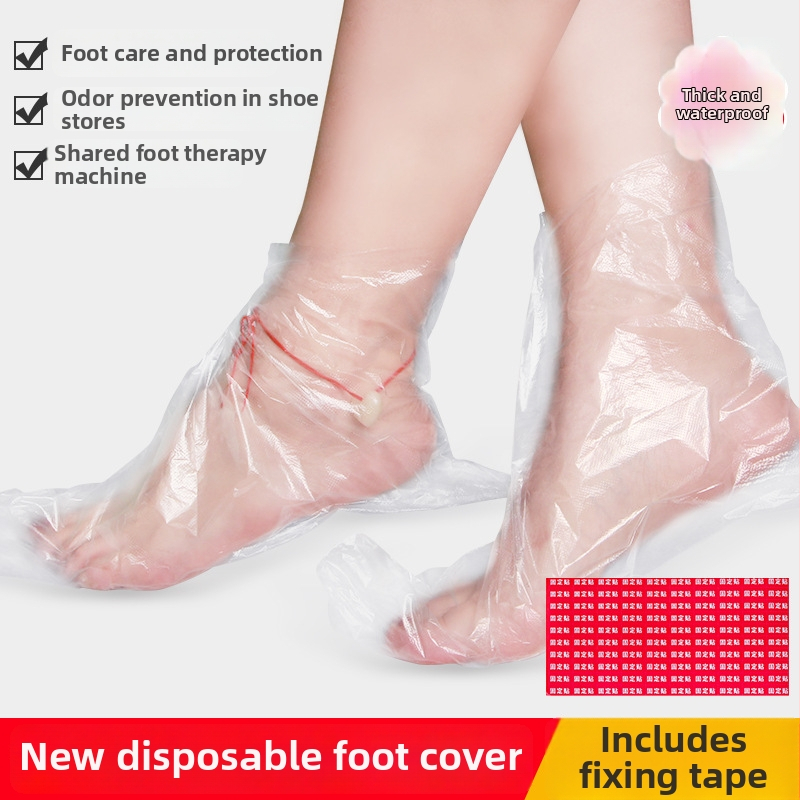 Acoperire de mască pentru picior, din plastic, de unică folosință, transparentă, grosime 0,06 mm, rezistentă la ulei și izolare la murdărie, origine Anhui