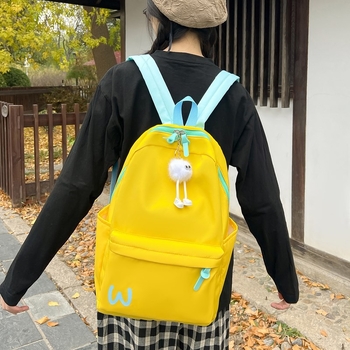 Nylon ruksak, svjež i sladak stil, kapacitet 20–35 L, proširivi dizajn, za 14-inčni laptop, naramenice s jastukom zraka