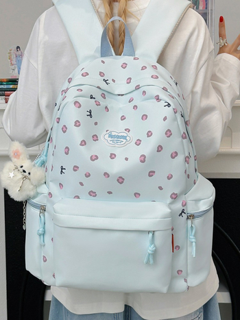 Ruksak - korejskog stila, jednostavan svakodnevni ruksak, unisex, geometrijski uzorak, najlon (Kapacitet 36–55L; Laptop 14-inča; Materijal Najlon; Vodootporan; Zakrivljene naramenice)