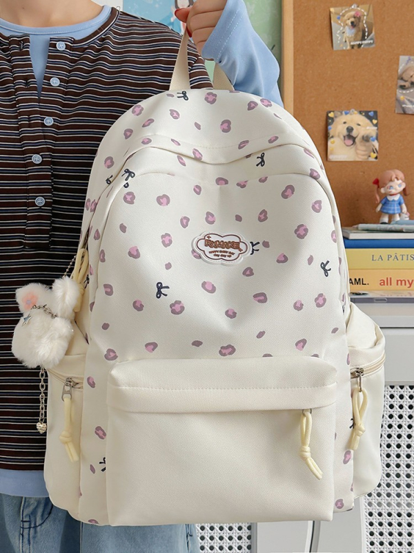 Ruksak - korejskog stila, jednostavan svakodnevni ruksak, unisex, geometrijski uzorak, najlon (Kapacitet 36–55L; Laptop 14-inča; Materijal Najlon; Vodootporan; Zakrivljene naramenice)