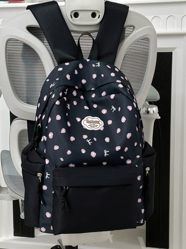 Ruksak - korejskog stila, jednostavan svakodnevni ruksak, unisex, geometrijski uzorak, najlon (Kapacitet 36–55L; Laptop 14-inča; Materijal Najlon; Vodootporan; Zakrivljene naramenice)