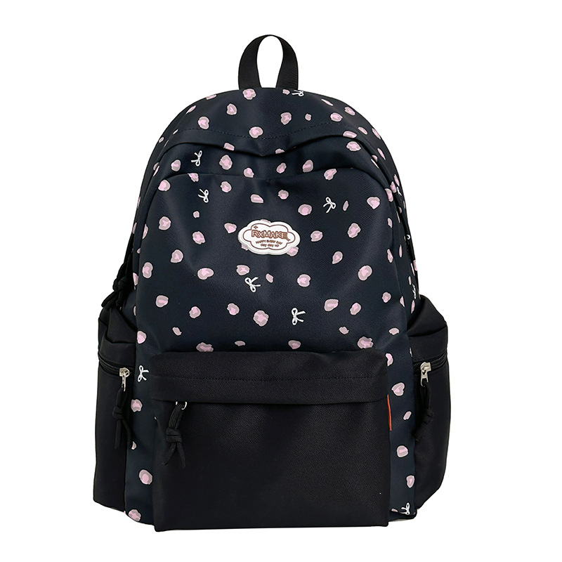 Ruksak - korejskog stila, jednostavan svakodnevni ruksak, unisex, geometrijski uzorak, najlon (Kapacitet 36–55L; Laptop 14-inča; Materijal Najlon; Vodootporan; Zakrivljene naramenice)