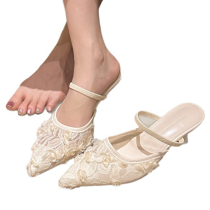 Mrežaste mule s otvorenim prstom, srednji pet 3–5 cm, gumeni potplat