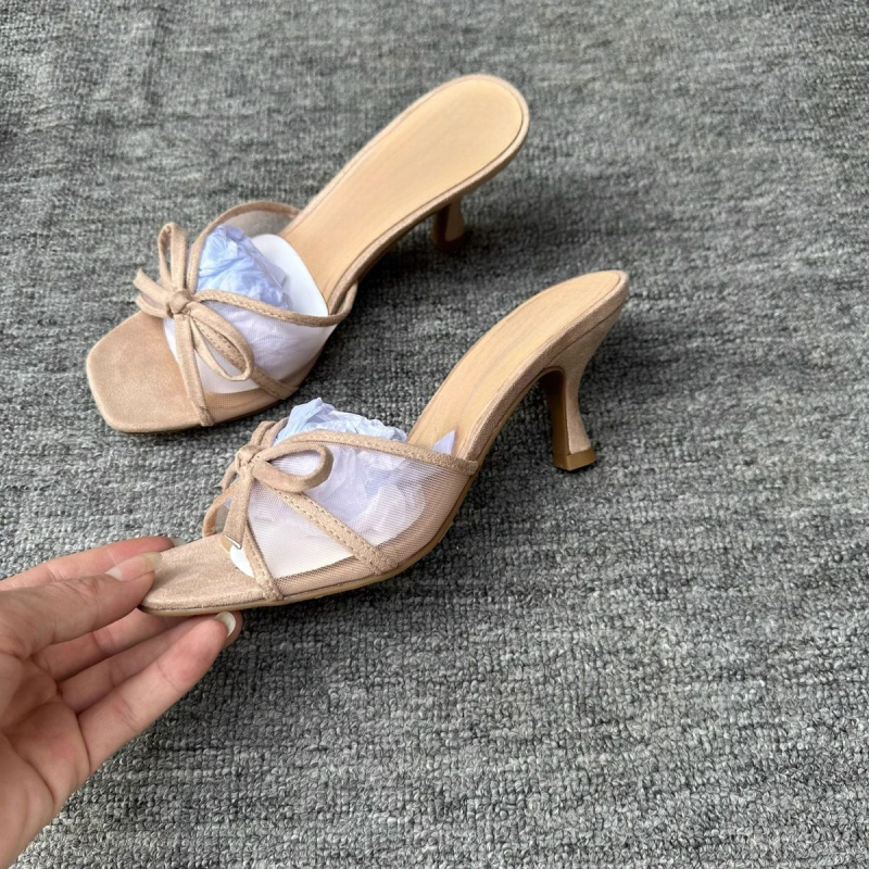 Ženske mrežaste sandale - stil princeze, okrugla vrh, PU gornji materijal, PU podstava, PU potplat