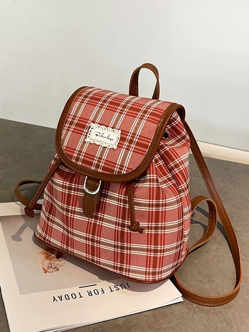 Ženski platneni ruksak, ljeto 2025, zatvaranje šnuricom, skriveni džep sa zatvaračem i džep za mobitel