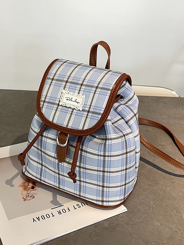 Ženski platneni ruksak, ljeto 2025, zatvaranje šnuricom, skriveni džep sa zatvaračem i džep za mobitel