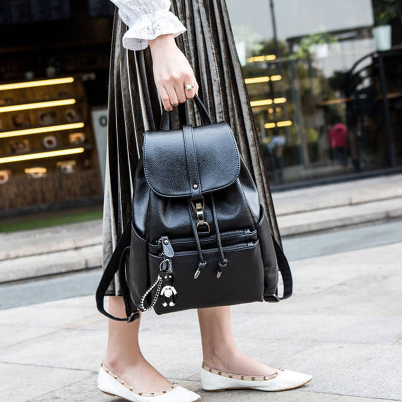 Ženski PU ruksak s velikim kapacitetom, vodootporan, zatvaranje poklopcem, unutarnja pretinac za telefon