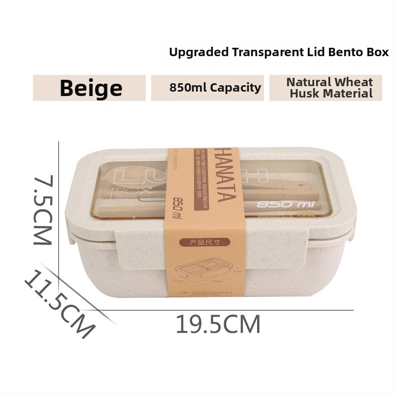 Pravokutna plastična kutija za obrok s pregradom, 800–1000 ml, pogodna za mikrovalnu pećnicu