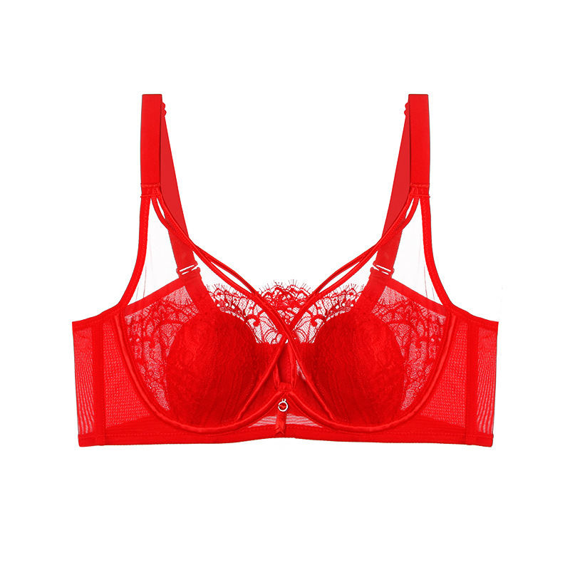 Σουτιέν δαντέλας με чашες σε σχήμα αυτιών κουνελιού, υπερλεπτές προμορφωμένες κάψες, με μεταλλική ενίσχυση