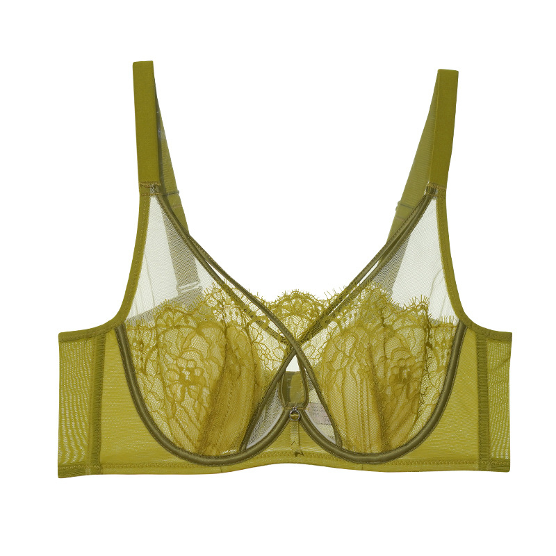 Σουτιέν δαντέλας με чашες σε σχήμα αυτιών κουνελιού, υπερλεπτές προμορφωμένες κάψες, με μεταλλική ενίσχυση