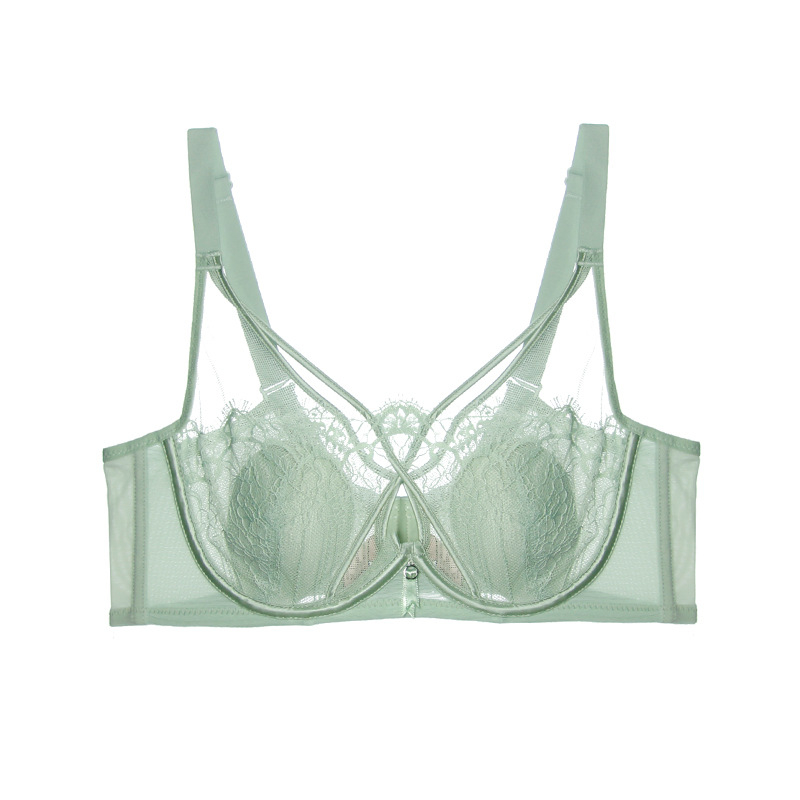 Σουτιέν δαντέλας με чашες σε σχήμα αυτιών κουνελιού, υπερλεπτές προμορφωμένες κάψες, με μεταλλική ενίσχυση