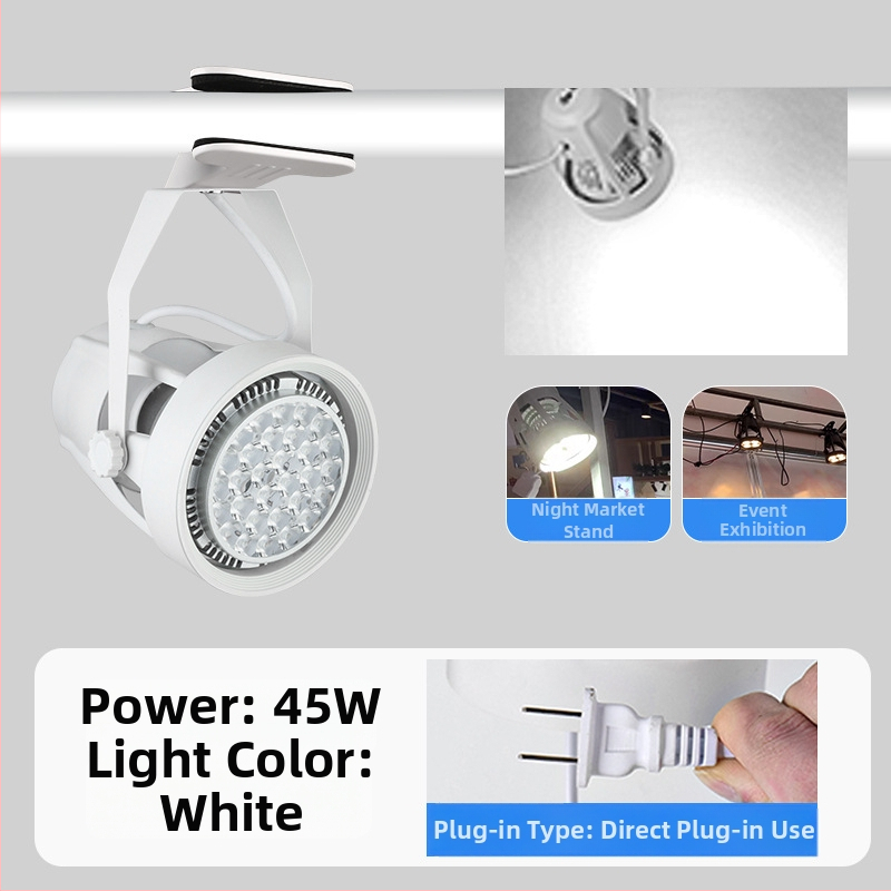 LED κλιπ προβολέας για οθόνες προβολής – αλουμινένιο περίβλημα, 220V, CRI ≥90, διακόπτης με κουμπί, χειροκίνητος έλεγχος