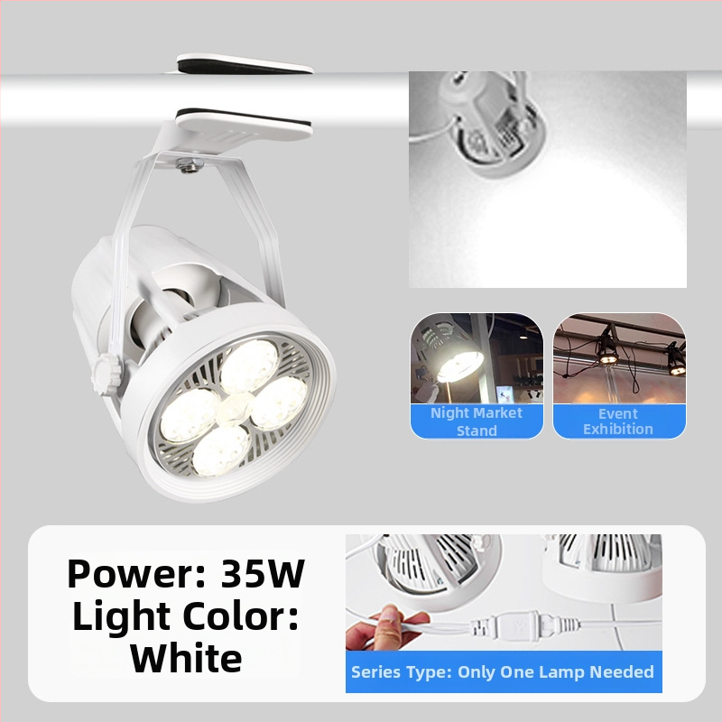 LED κλιπ προβολέας για οθόνες προβολής – αλουμινένιο περίβλημα, 220V, CRI ≥90, διακόπτης με κουμπί, χειροκίνητος έλεγχος