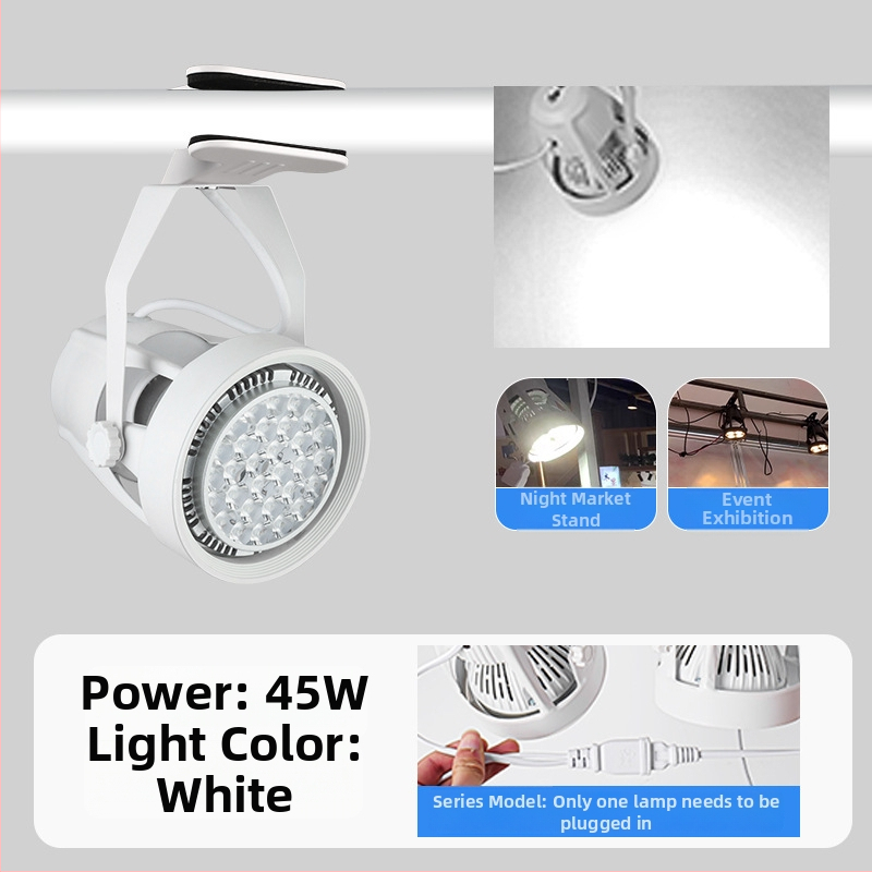 LED κλιπ προβολέας για οθόνες προβολής – αλουμινένιο περίβλημα, 220V, CRI ≥90, διακόπτης με κουμπί, χειροκίνητος έλεγχος