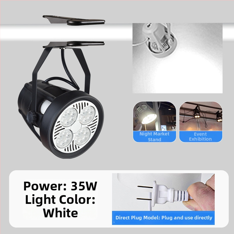 LED κλιπ προβολέας για οθόνες προβολής – αλουμινένιο περίβλημα, 220V, CRI ≥90, διακόπτης με κουμπί, χειροκίνητος έλεγχος