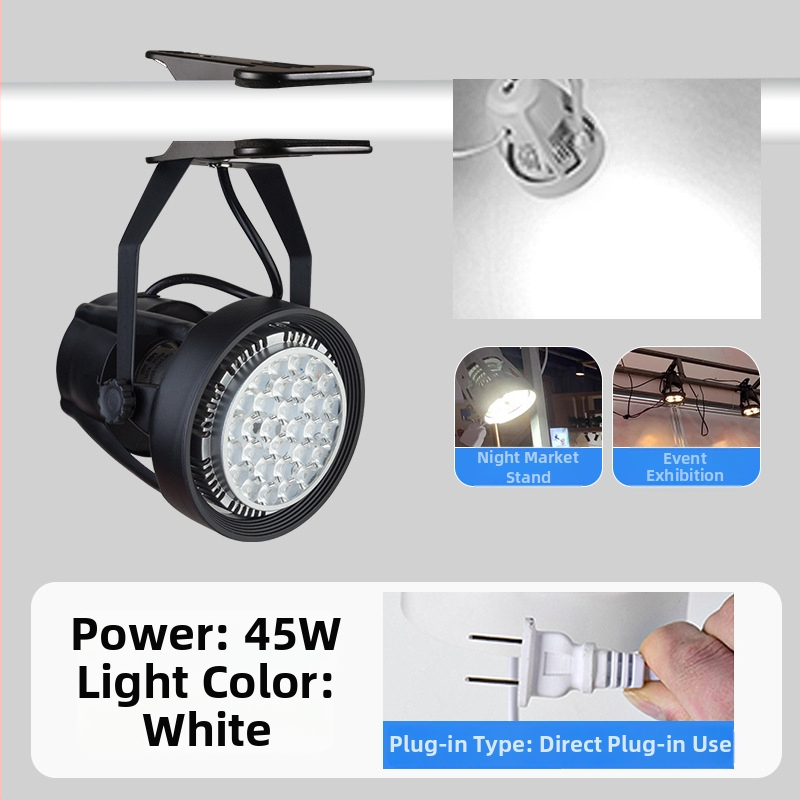 LED κλιπ προβολέας για οθόνες προβολής – αλουμινένιο περίβλημα, 220V, CRI ≥90, διακόπτης με κουμπί, χειροκίνητος έλεγχος