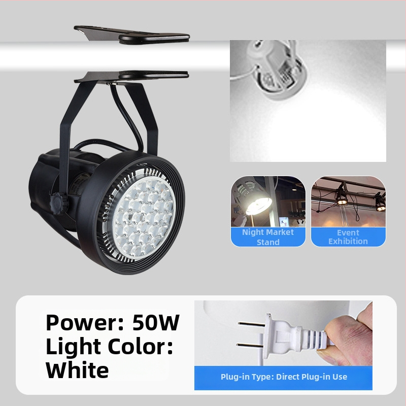 LED κλιπ προβολέας για οθόνες προβολής – αλουμινένιο περίβλημα, 220V, CRI ≥90, διακόπτης με κουμπί, χειροκίνητος έλεγχος