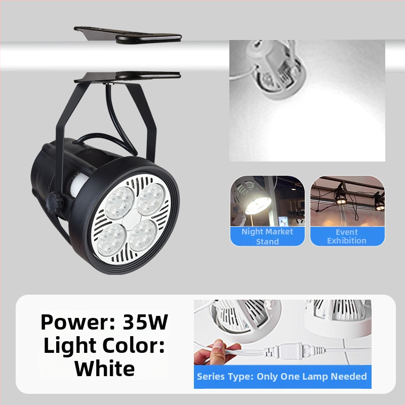 LED κλιπ προβολέας για οθόνες προβολής – αλουμινένιο περίβλημα, 220V, CRI ≥90, διακόπτης με κουμπί, χειροκίνητος έλεγχος