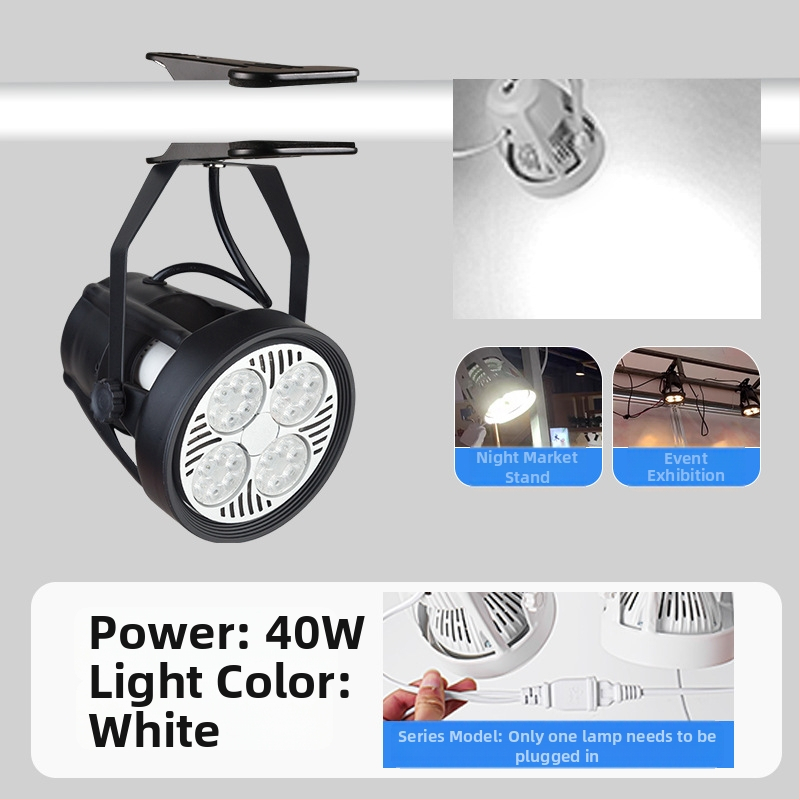 LED κλιπ προβολέας για οθόνες προβολής – αλουμινένιο περίβλημα, 220V, CRI ≥90, διακόπτης με κουμπί, χειροκίνητος έλεγχος