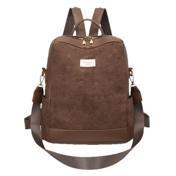 Ženski PU ruksak za slobodno vrijeme putovanja, lagani luksuz, zatvaranje na zatvarač, unutarnji pretinci: pretinac sa zatvaračem, džep za dokumente, laminirani džep; otporan na habanje, zaštita od krađe