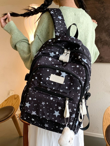 Ruksak s kapacitetom 20–35 L, pogodan za 16-inčni prijenosnik, poliesterski materijal, mladi kampus stil, unisex