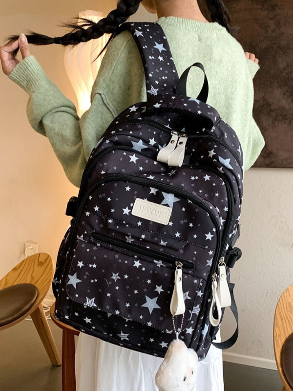 Ruksak s kapacitetom 20–35 L, pogodan za 16-inčni prijenosnik, poliesterski materijal, mladi kampus stil, unisex