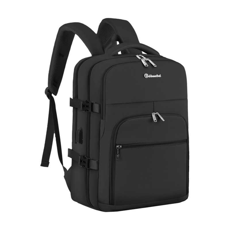 Putni ruksak, unisex, velika zapremina 36–55 L, kompatibilan s 16-inčnim prijenosnim računalom, PU materijal, vodootporan, USB sučelje