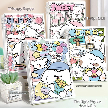  Caiet cu ilustrație cu cățeluș, foi detașabile, Dowling hârtie interioară, 60 de pagini