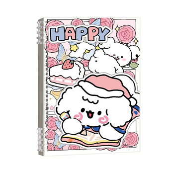  Caiet cu ilustrație cu cățeluș, foi detașabile, Dowling hârtie interioară, 60 de pagini