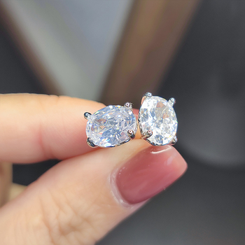 Naušnice – bakar, dijamantno postavljene, geometrijski oblik, Meilong Xingheng Jewelry, proljeće 2025
